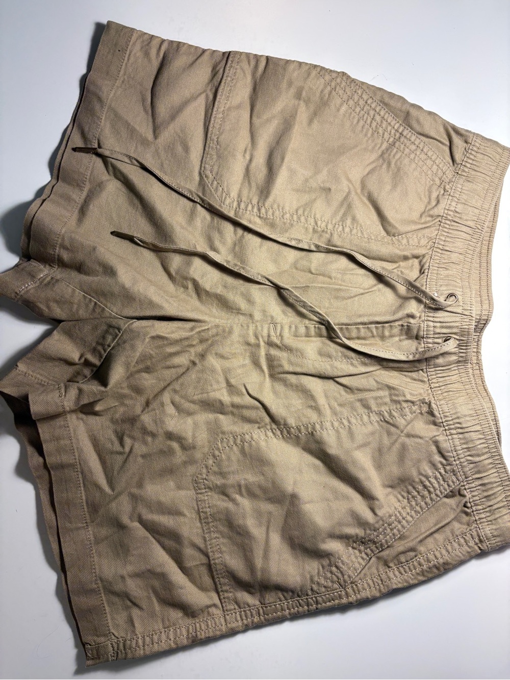 Womenβs Casual Drawstring Shorts - Khaki